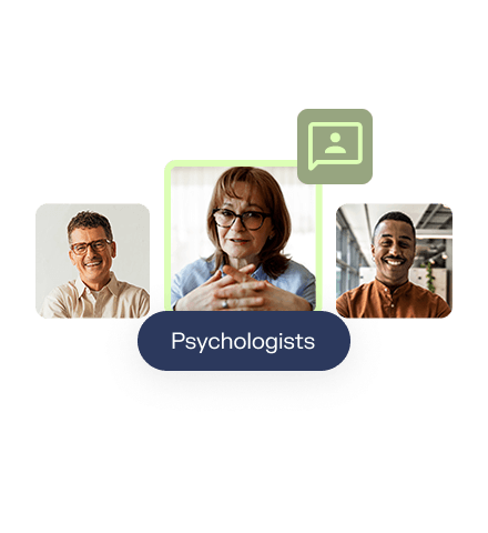 mental health support, people smiling on tiles