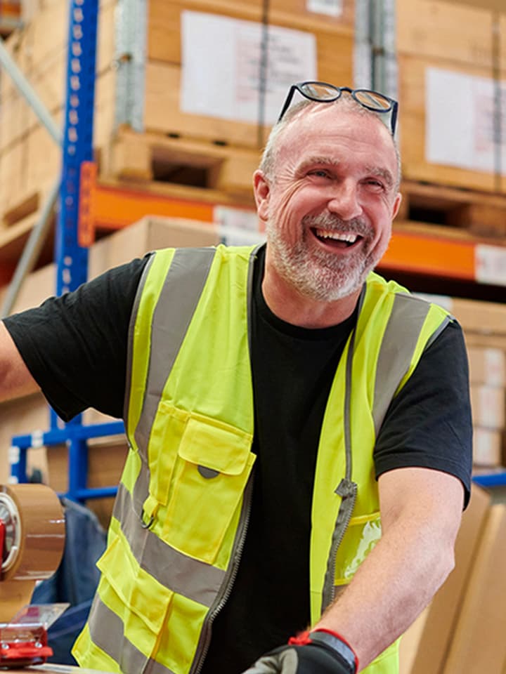 man working in warehouse