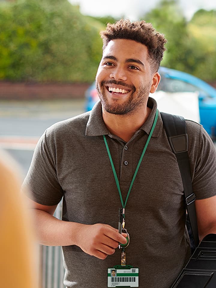 social worker attending a welfare check