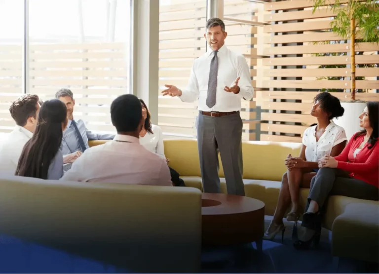 Managers in a meeting