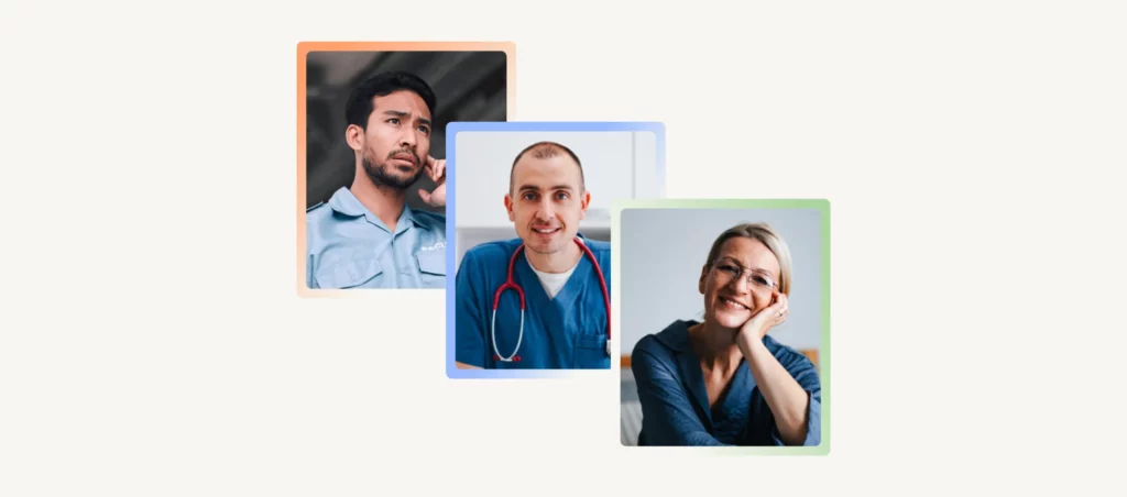 Montage of health experts