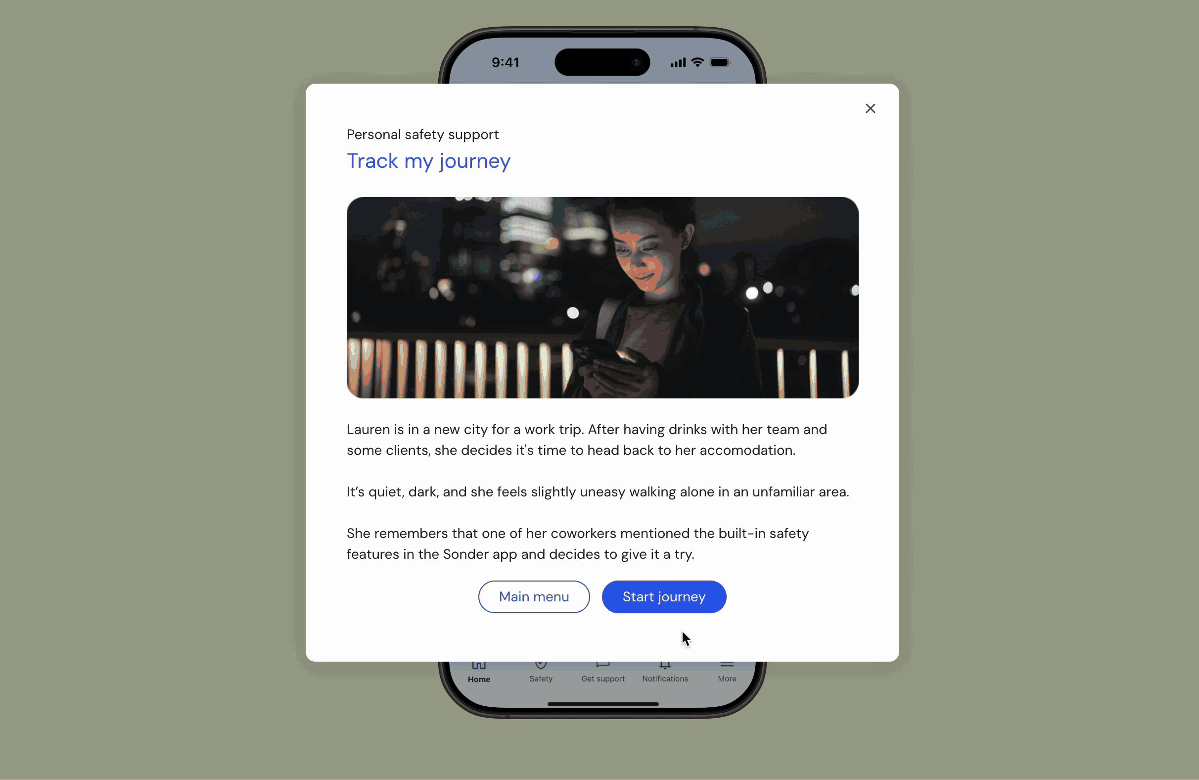 Sonder app animated image