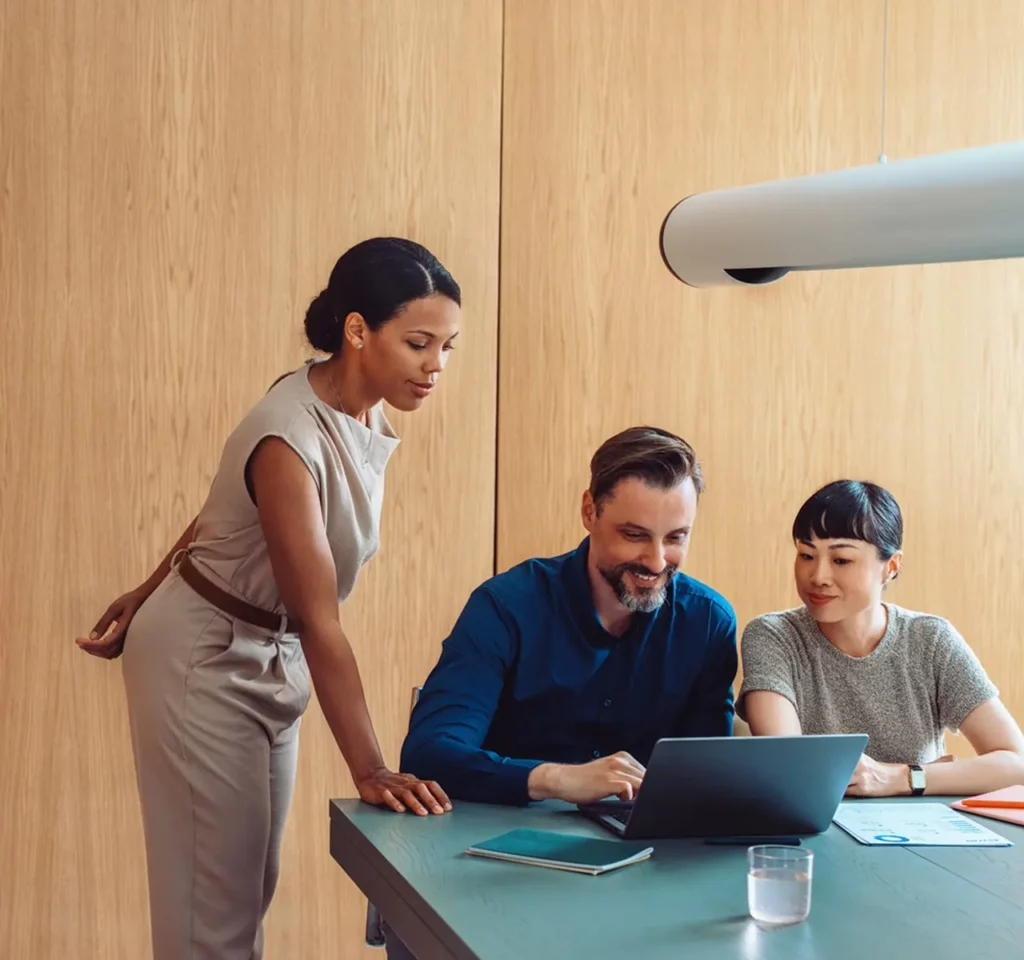 Tech professionals at work