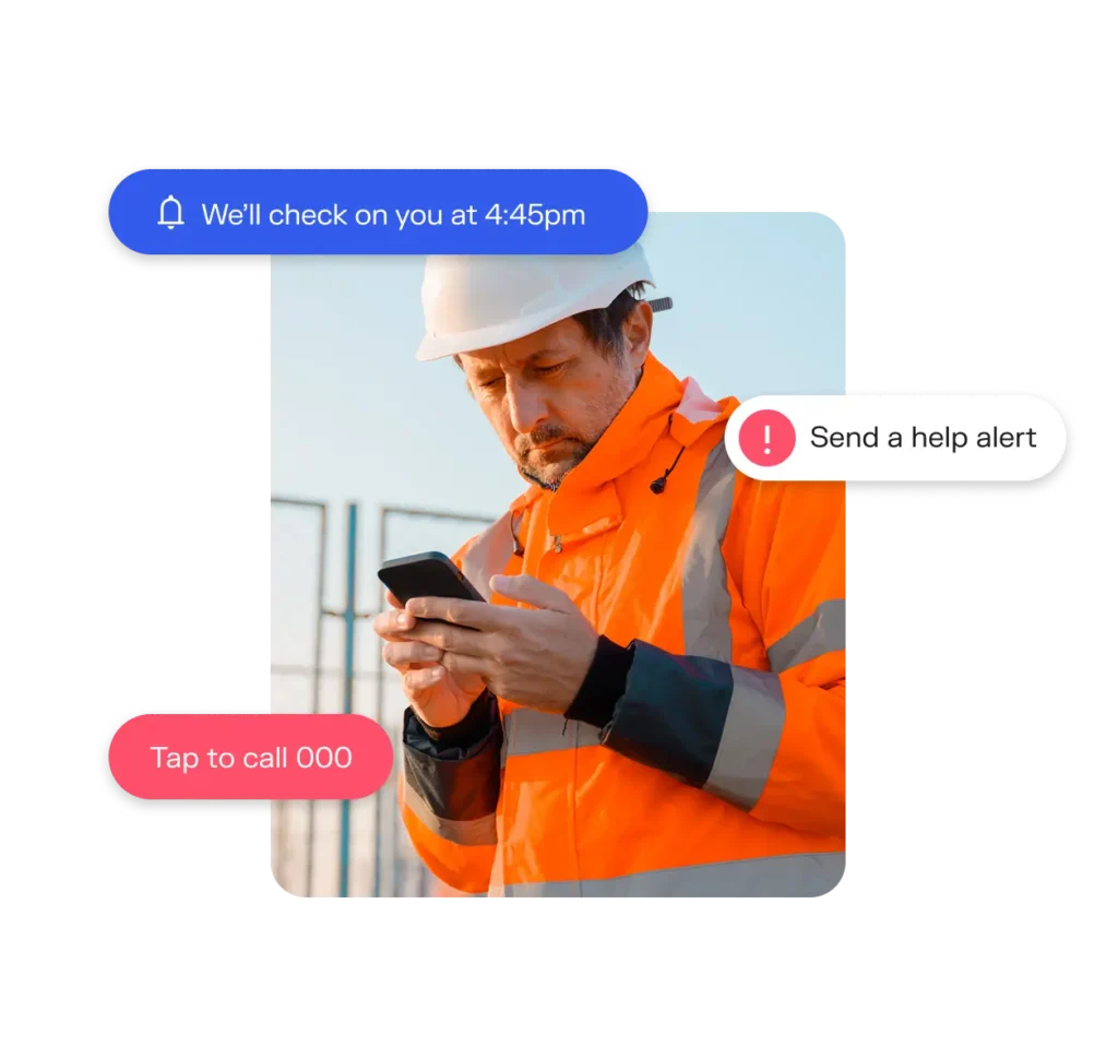 Frontline worker accessing the Sonder app
