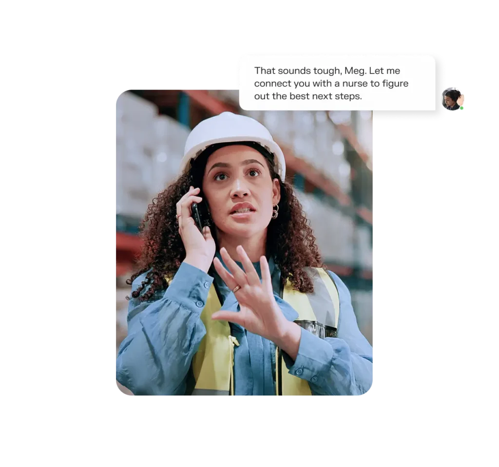 Frontline worker accessing the Sonder app