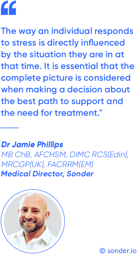 Dr Jamie Phillips quote - stress