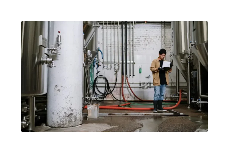 Man standing outside a hazardous workplace
