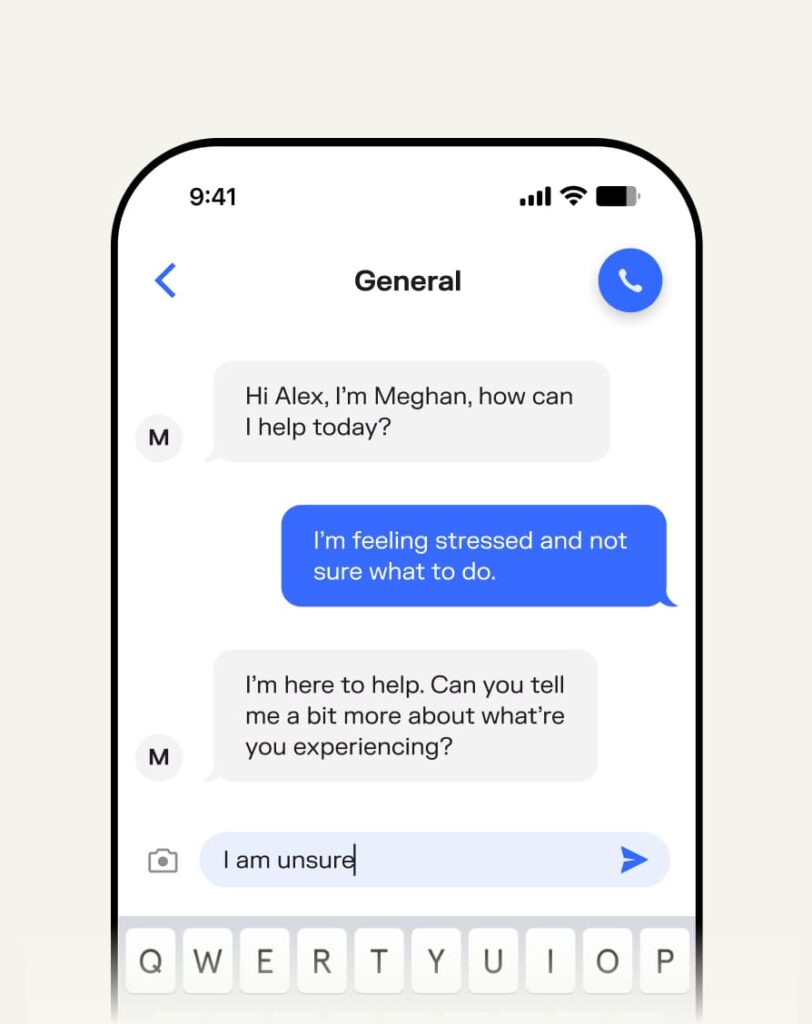 Sonder app message UI