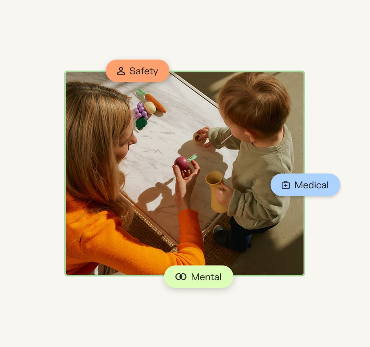 Mum playing with their kid