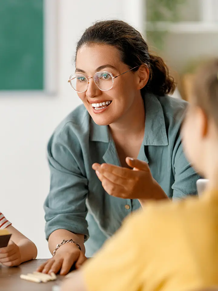 Teacher at the classroom