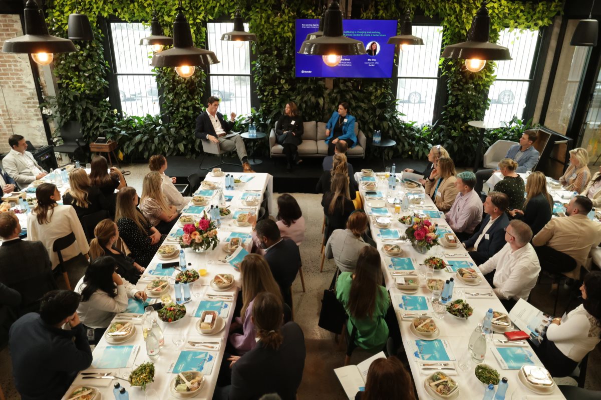 View of guests attending agents of change event.