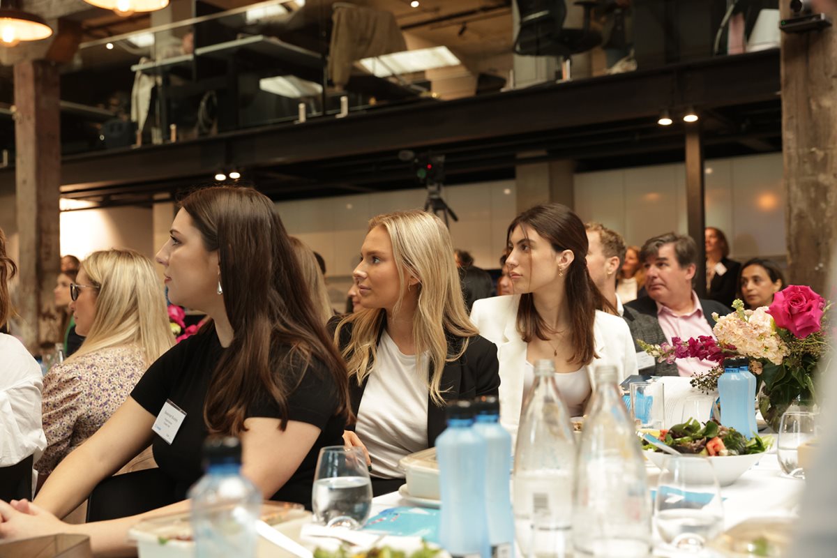 Attendees of the agents of change event listening to the panelists.