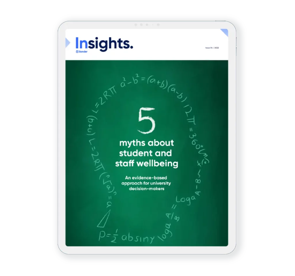 University wellbeing: 5 myths about student and staff wellbeing cover