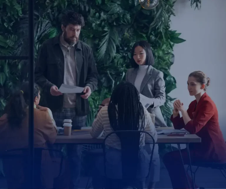 Co-workers in a meeting