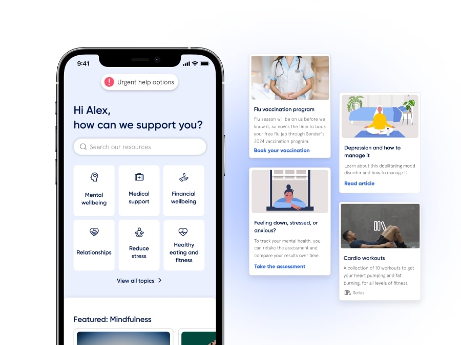 wellbeing resources Sonder app