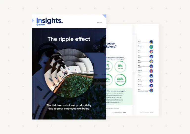 How much does lost productivity cost your organisation? When an employee is absent, not working at full capacity, or bringing negative energy to work due to poor wellbeing, it can cause a ripple effect across workplaces. This evidence-backed report will help you: Understand the ripple effect of poor employee wellbeing See the ripple effect in action Calculate the hidden cost of lost productivity Minimise the impact on your organisation thumbnail