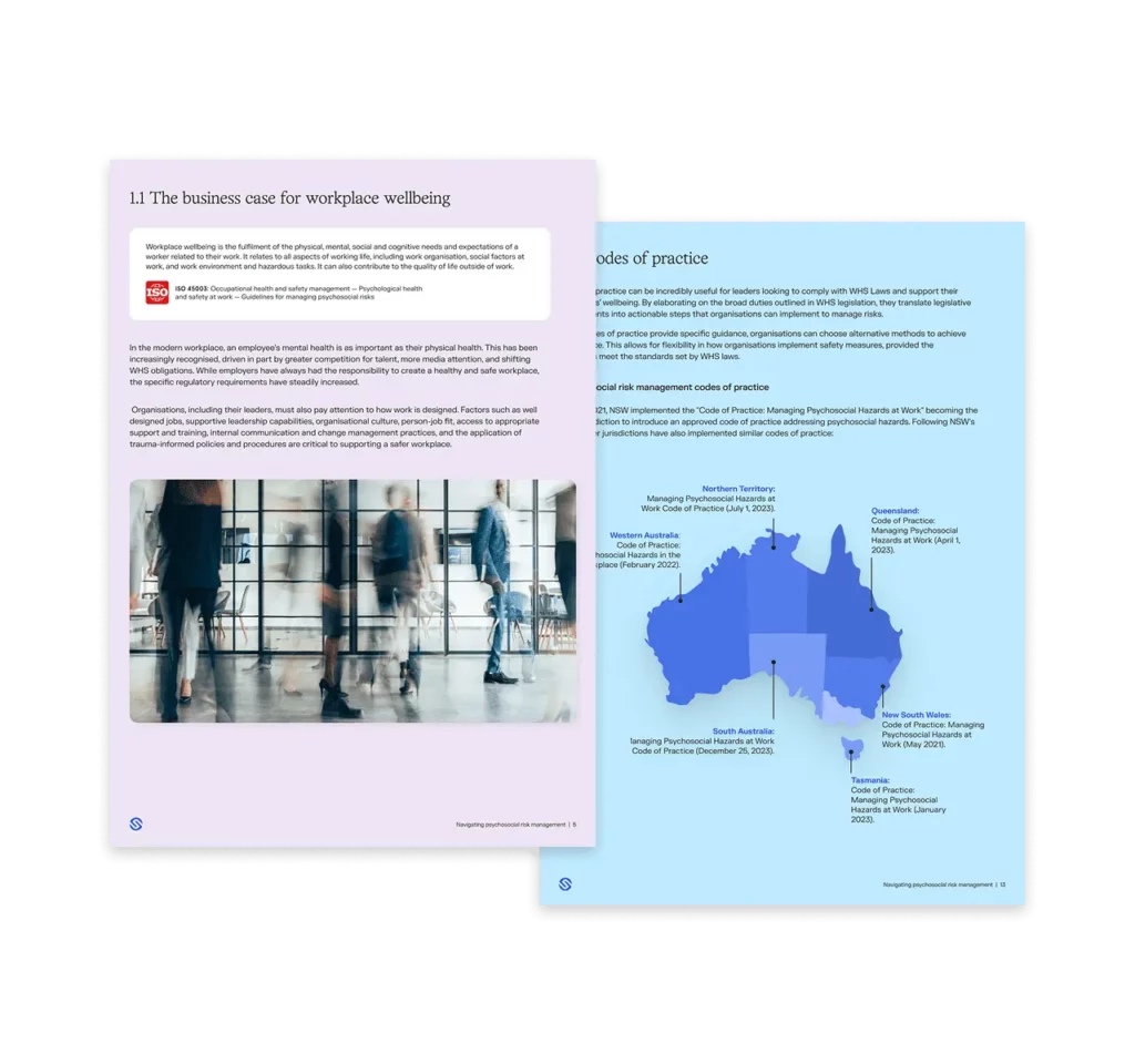 Navigating psychosocial risk management guide content preview