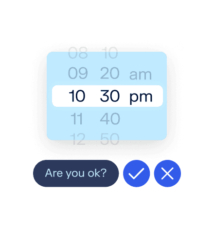 personal safety check in ui screen
