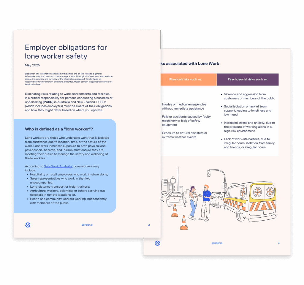 Lone worker factsheet cover art