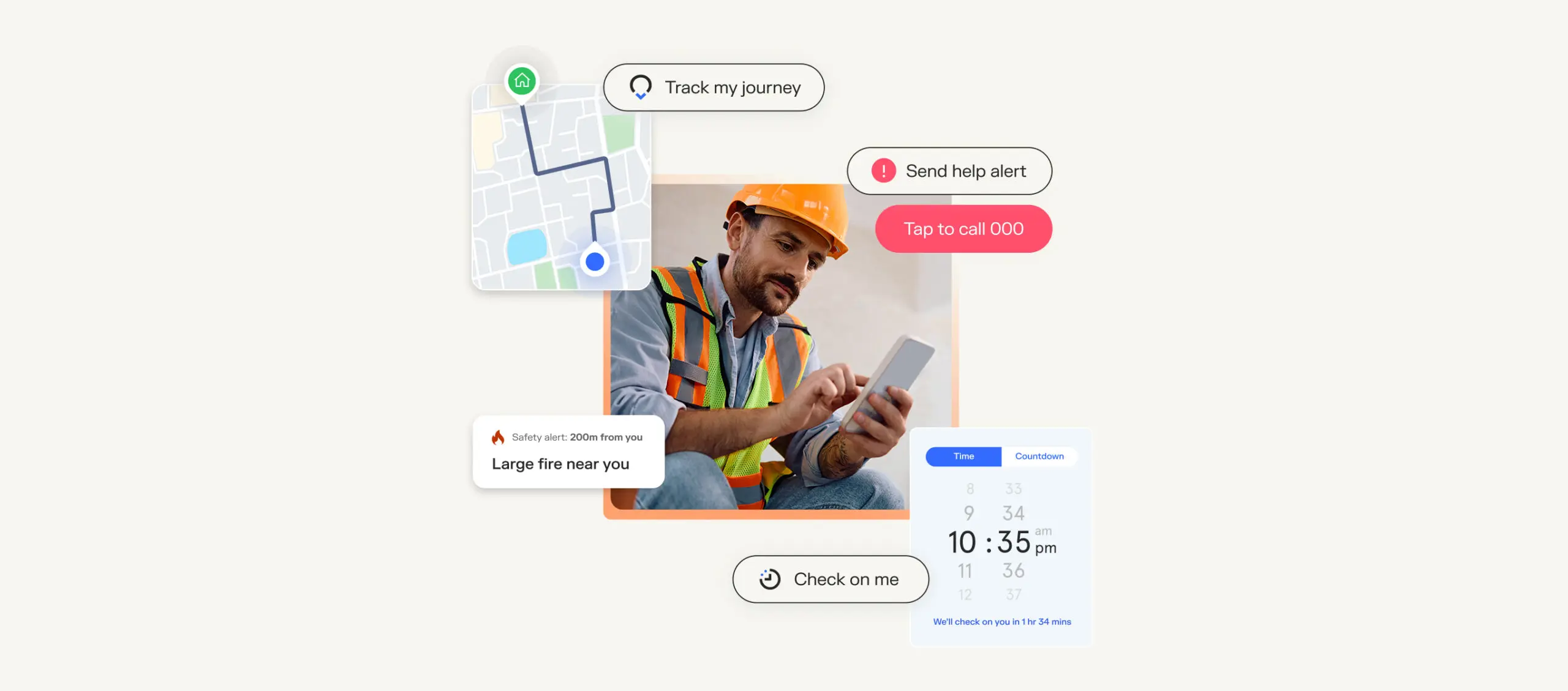 Montage of Sonder app features