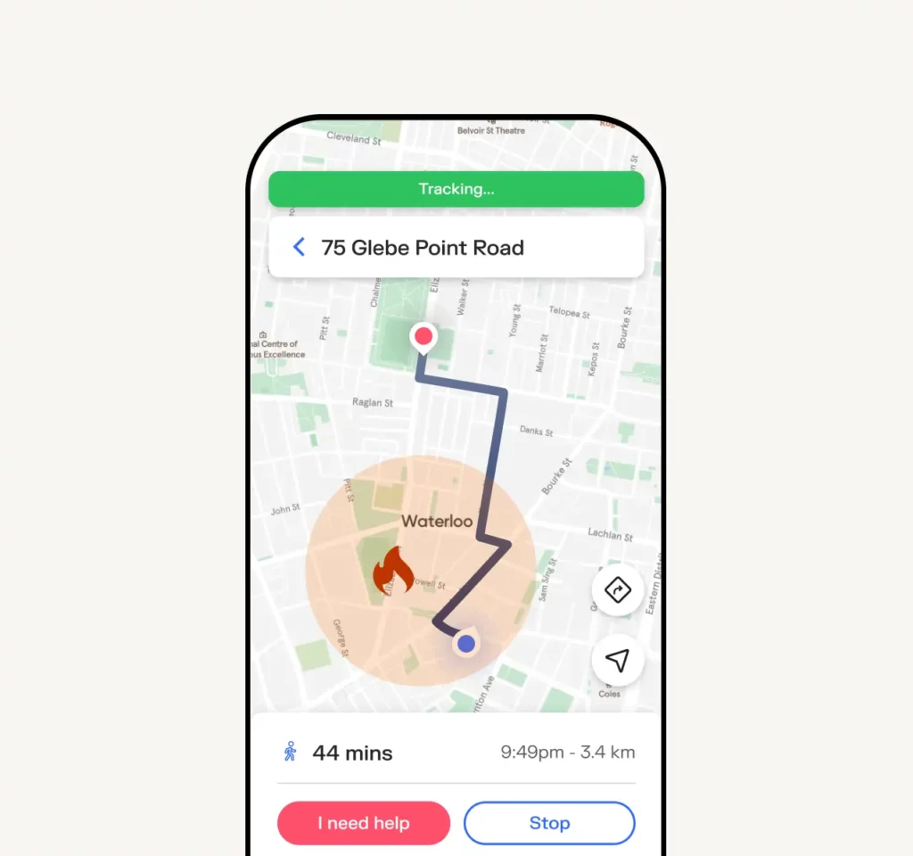 Check on me feature being displayed on a phone