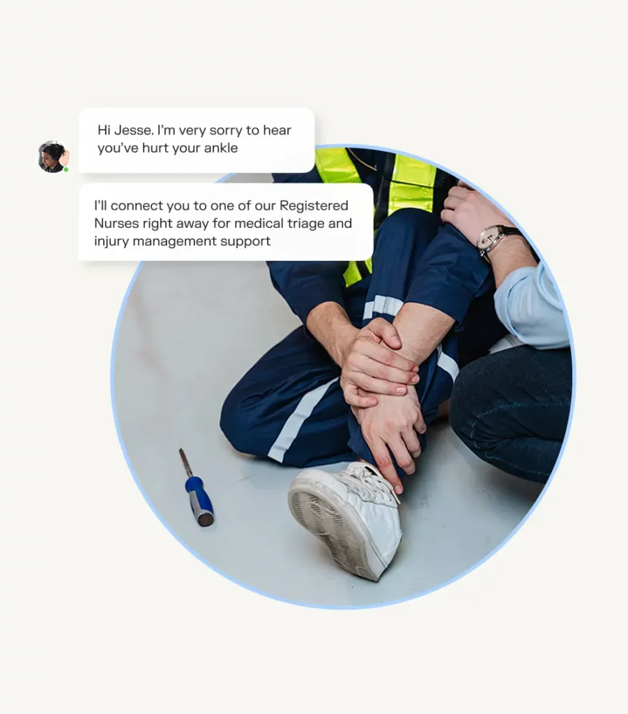 Worker in need of support