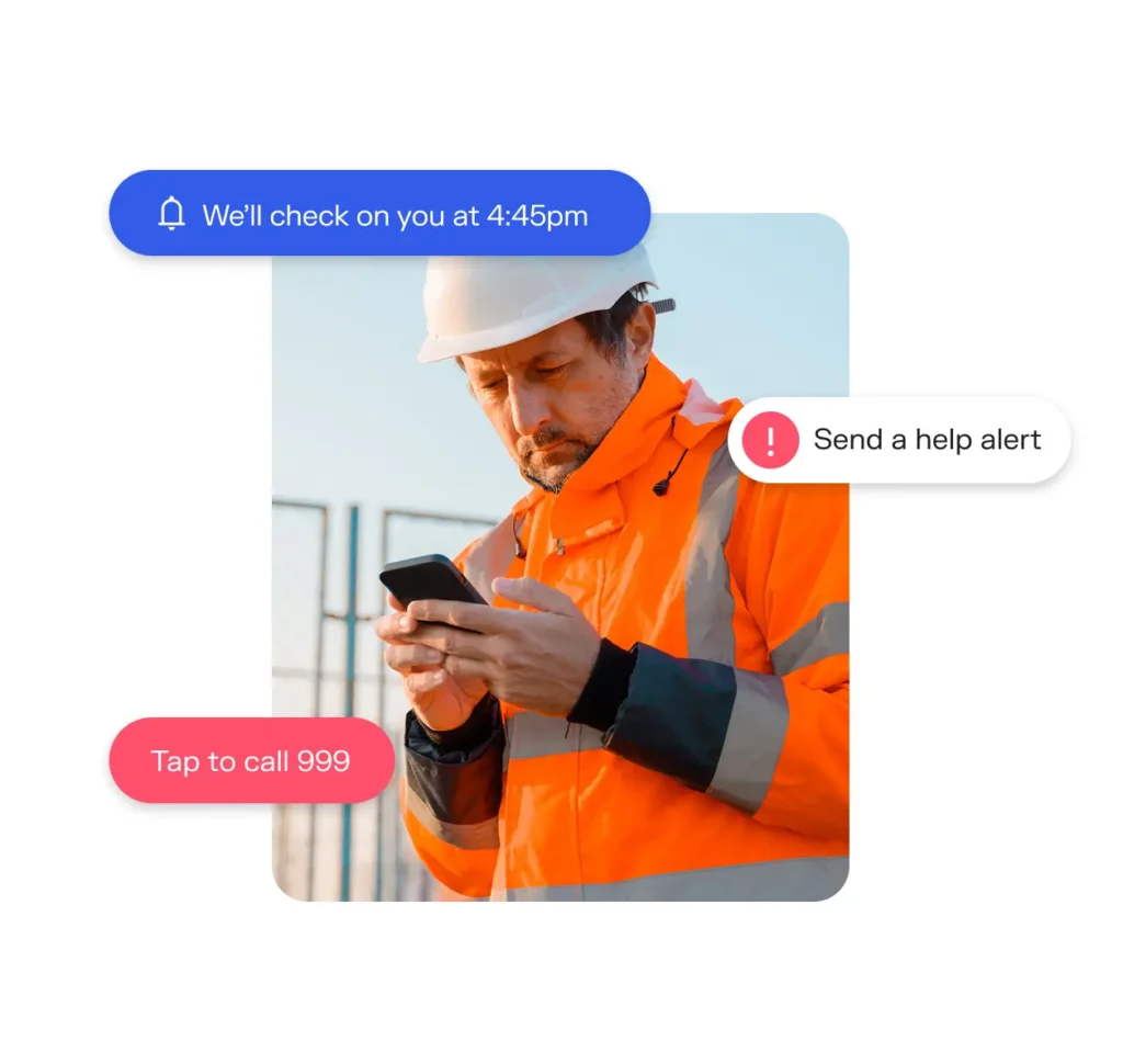 Lone worker using the sonder app