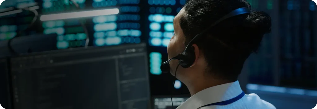 Support centre worker