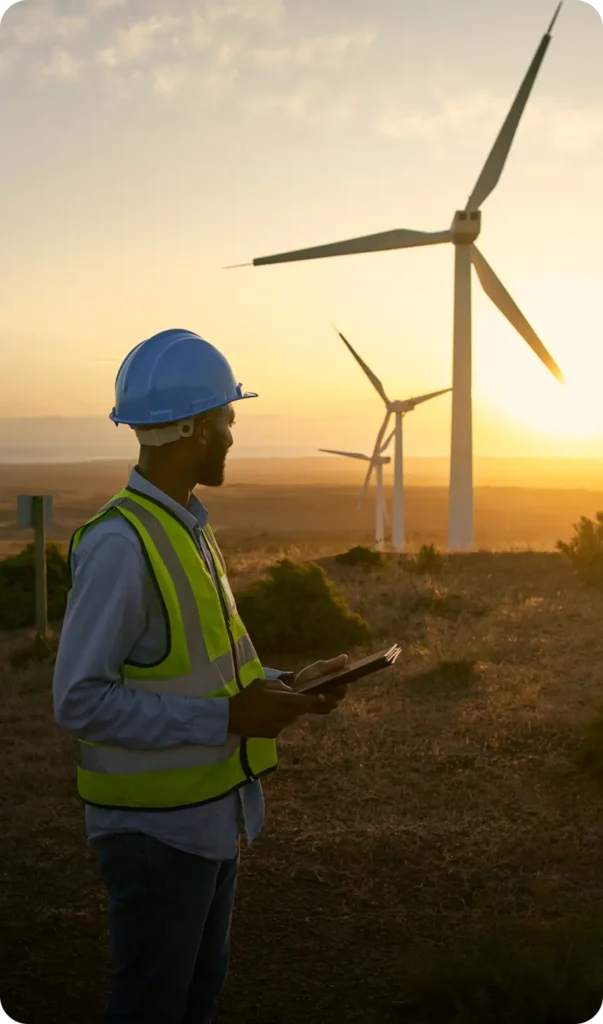 Remote worker at the work site