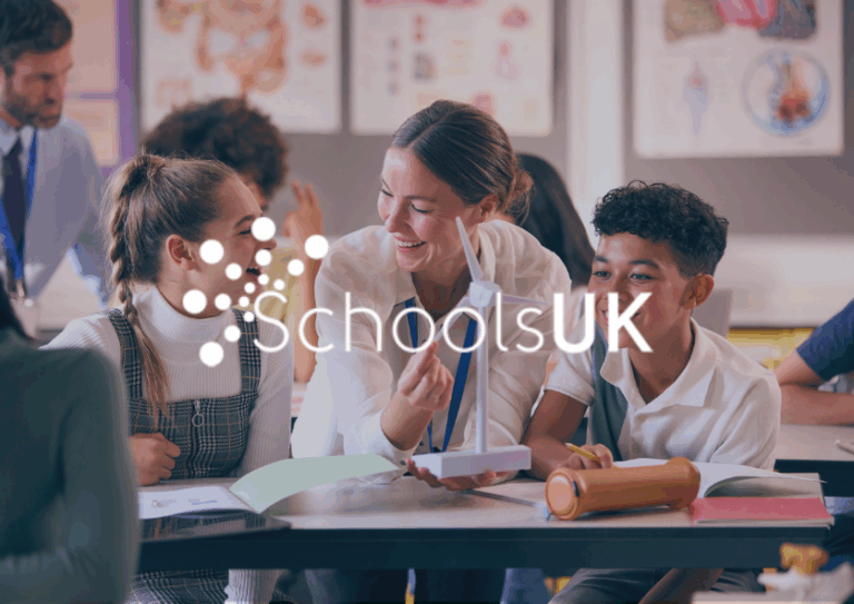 school children with teacher