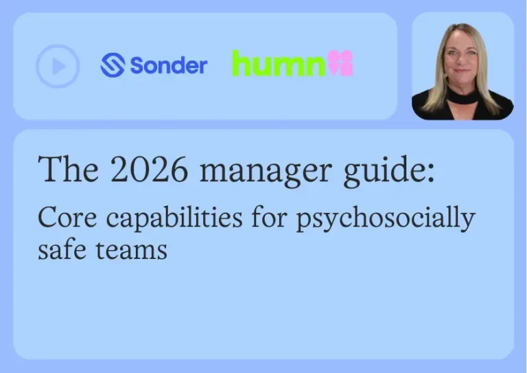 "The 2026 manager guide: Core capabilities for psychosocially safe teams" webinar thumbnail