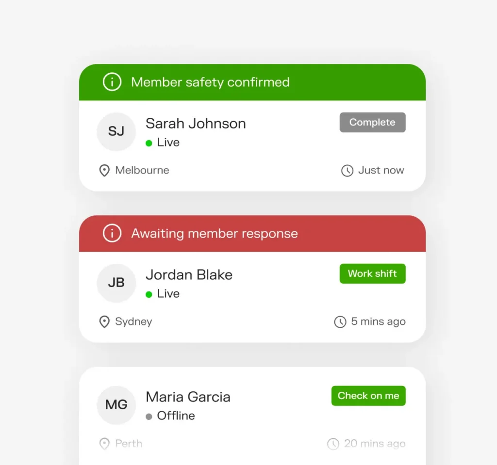 Sonder app: Share my shift manager view