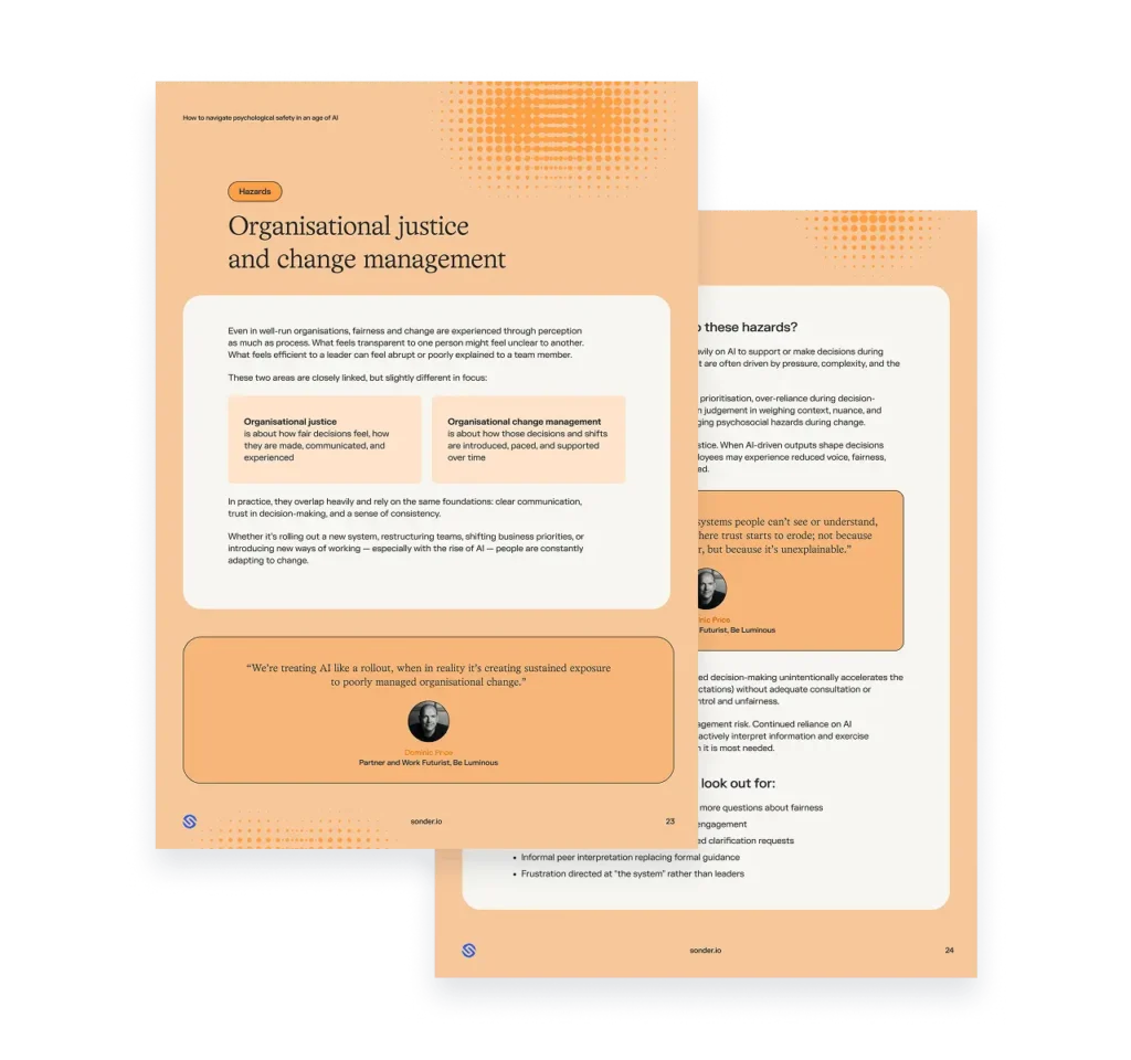 How to navigate psychological safety in an age of AI Report by Sonder