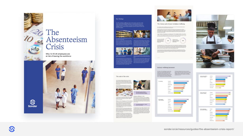 A preview of the statistics inside Sonder's new UK report of The Absenteeism Crisis 