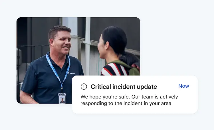 Sonder responder talking to a member